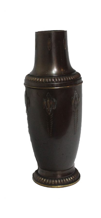 Daalderop Art Nouveau Brass Vase.1